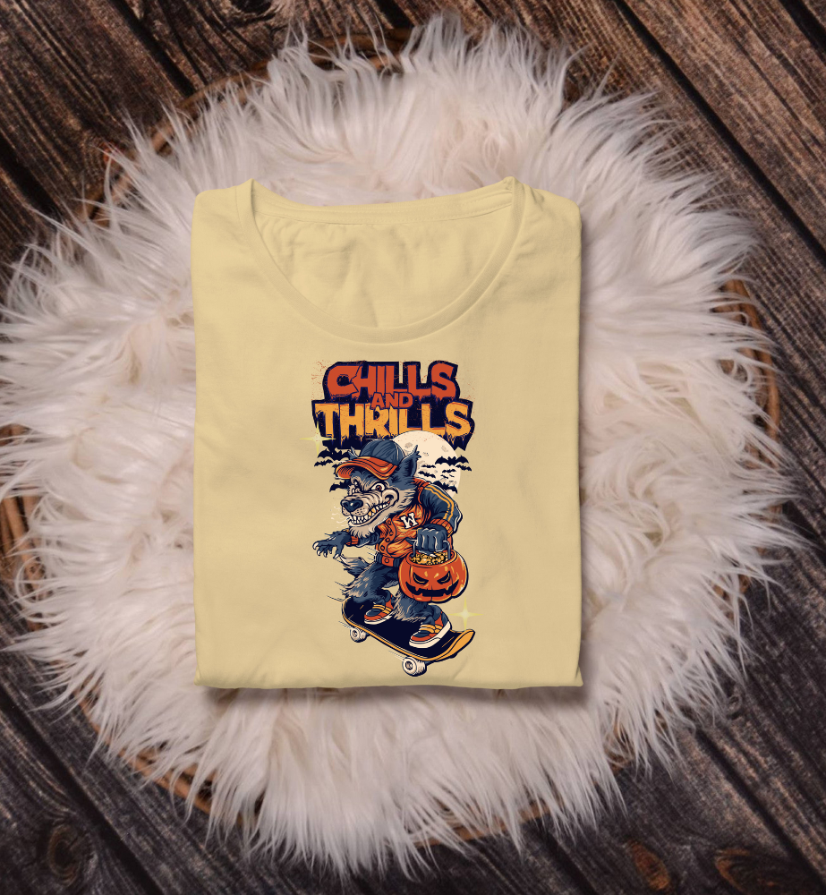 "Chill and Thrill" Premium Graphic Tee